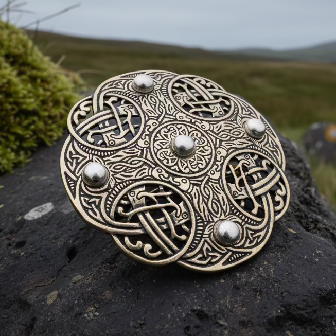 Anglo Saxon Galloway Brooch - Bronze Historical Reproduction Pin | Brooch | Wiccan Center