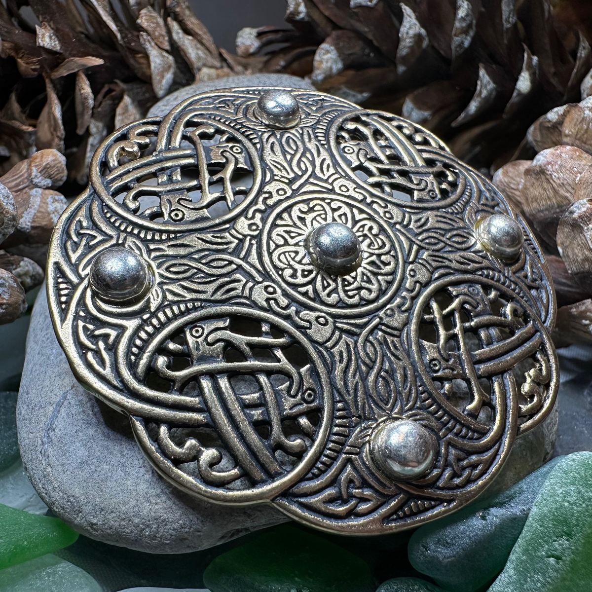 Anglo Saxon Galloway Brooch - Bronze Historical Reproduction Pin | Brooch | Wiccan Center