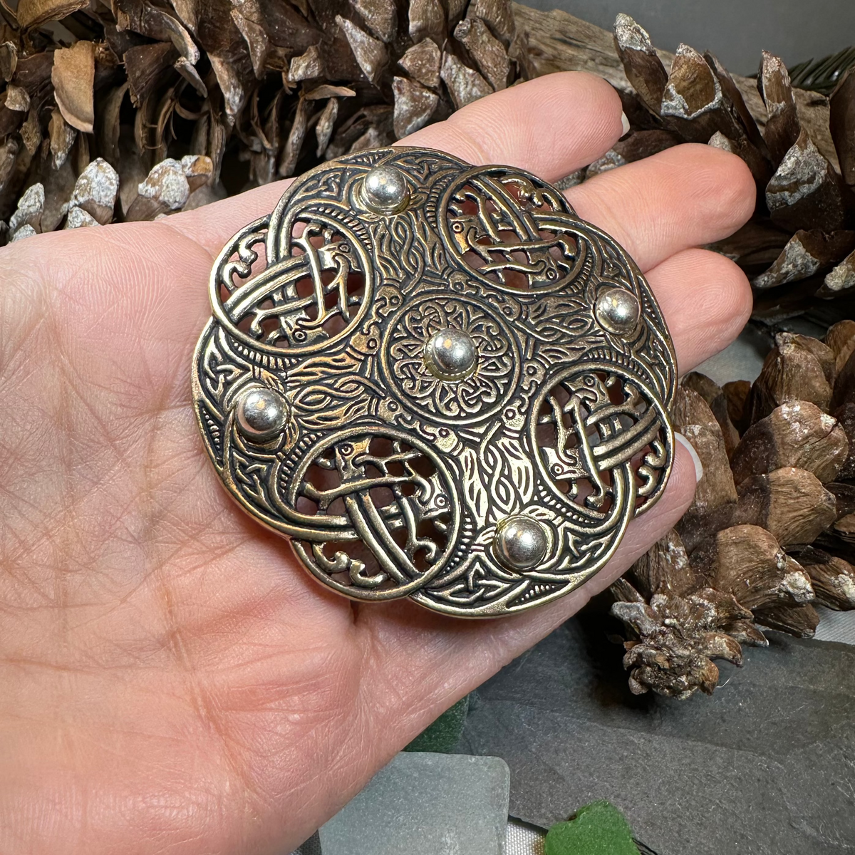 Anglo Saxon Galloway Brooch - Bronze Historical Reproduction Pin | Brooch | Wiccan Center