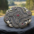 Merovingian Red Bird Brooch - Bronze Historical Reproduction Pin | Brooch | Wiccan Center