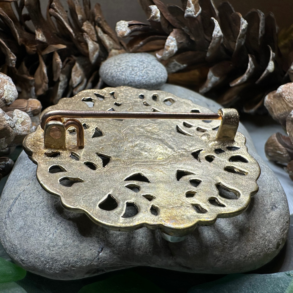 Large Trewhiddle Celtic Medieval Brooch - Bronze Historical Reproduction Pin | Brooch | Wiccan Center
