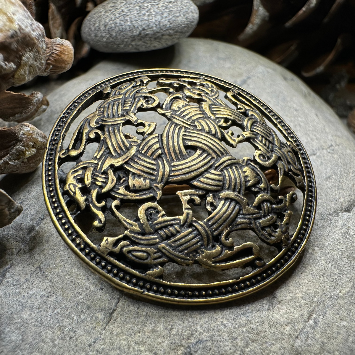 Ringerike Viking Brooch - Bronze Historical Reproduction Pin | Brooch | Wiccan Center
