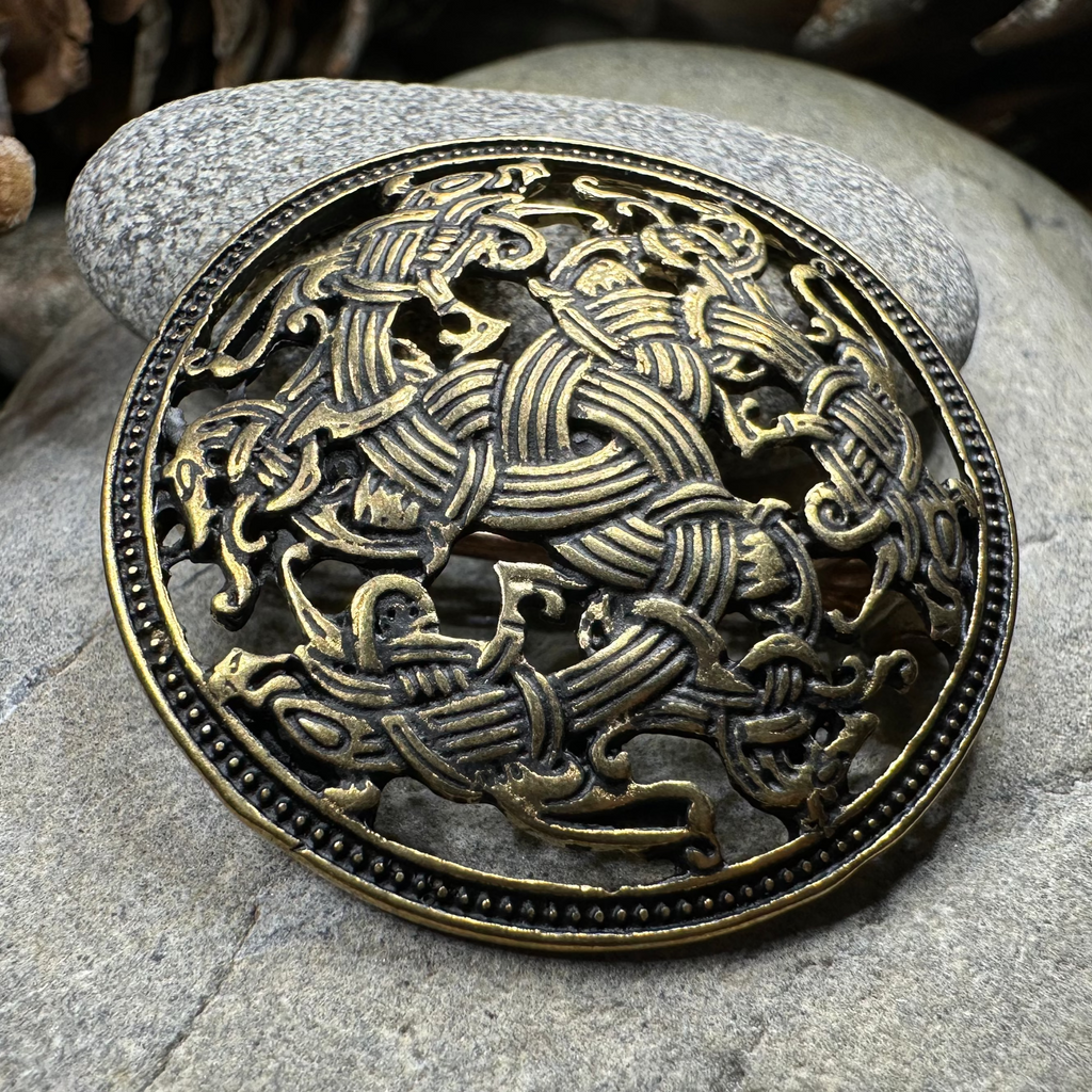 Ringerike Viking Brooch - Bronze Historical Reproduction Pin | Brooch | Wiccan Center