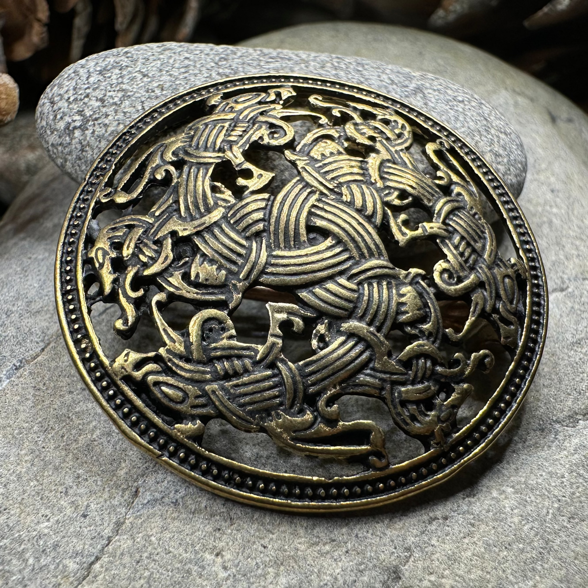 Ringerike Viking Brooch - Bronze Historical Reproduction Pin | Brooch | Wiccan Center