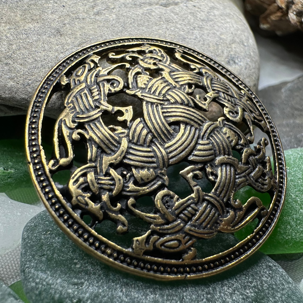 Ringerike Viking Brooch - Bronze Historical Reproduction Pin | Brooch | Wiccan Center