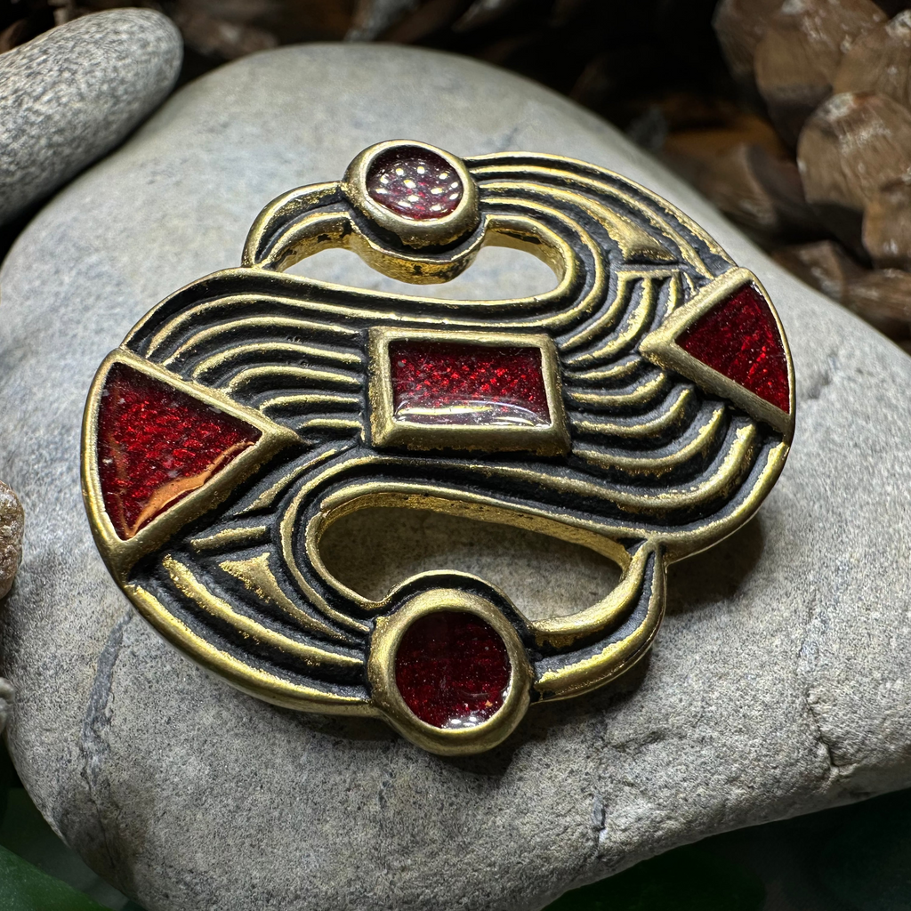 Medieval Merovingian S-Brooch - Bronze Historical Reproduction Pin | Brooch | Wiccan Center