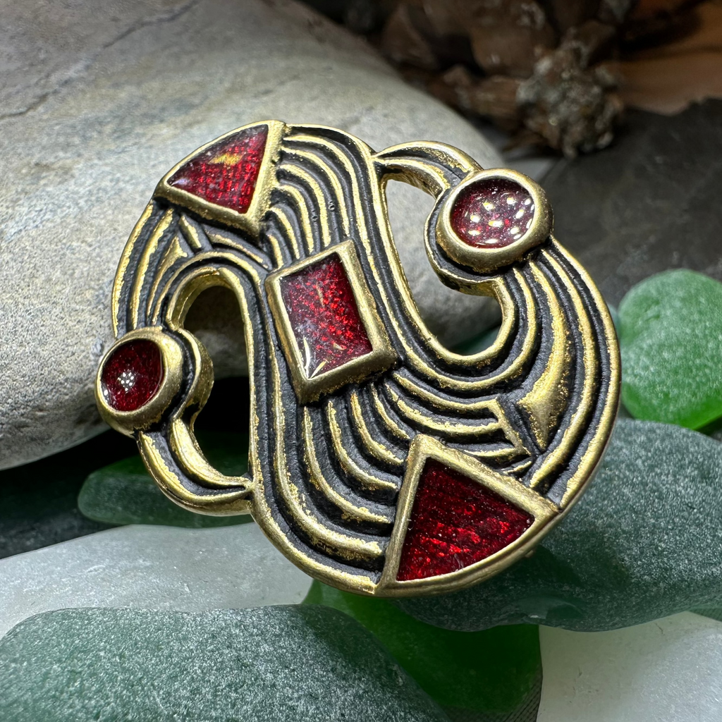 Medieval Merovingian S-Brooch - Bronze Historical Reproduction Pin | Brooch | Wiccan Center