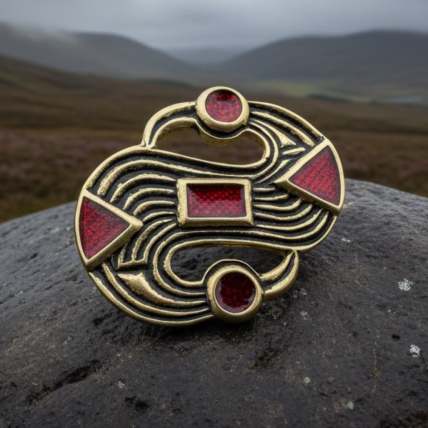 Medieval Merovingian S-Brooch - Bronze Historical Reproduction Pin | Brooch | Wiccan Center