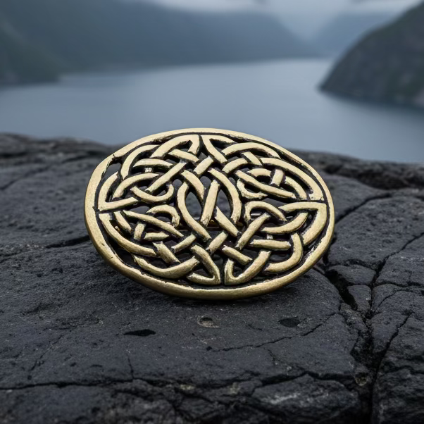 Bronze Infinity Celtic Brooch - Bronze Historical Reproduction Pin | Brooch | Wiccan Center