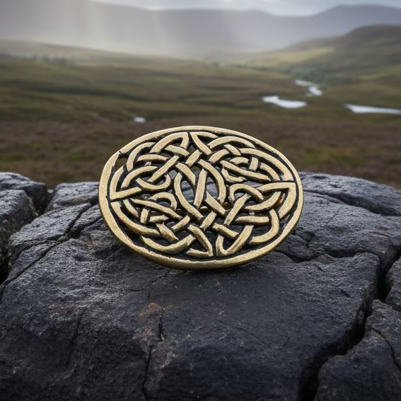 Bronze Infinity Celtic Brooch - Bronze Historical Reproduction Pin | Brooch | Wiccan Center