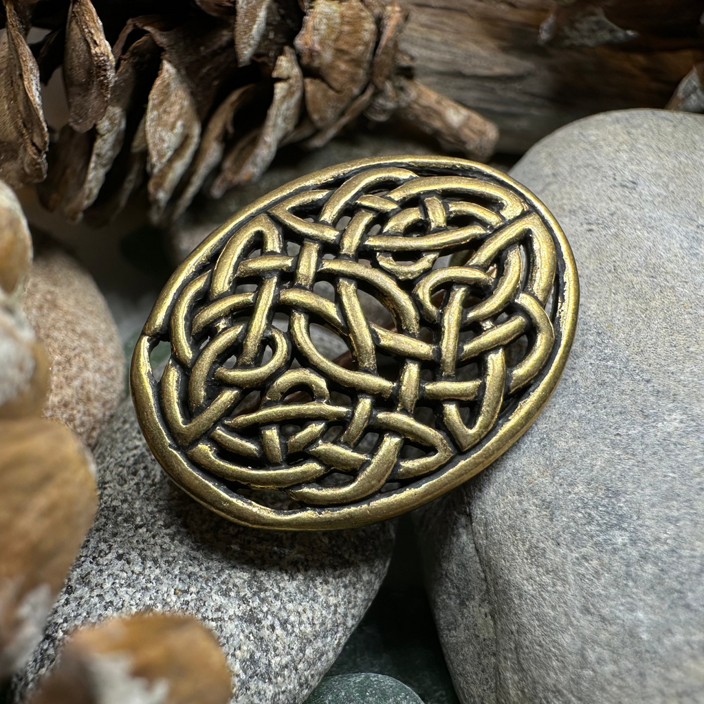 Bronze Infinity Celtic Brooch - Bronze Historical Reproduction Pin | Brooch | Wiccan Center