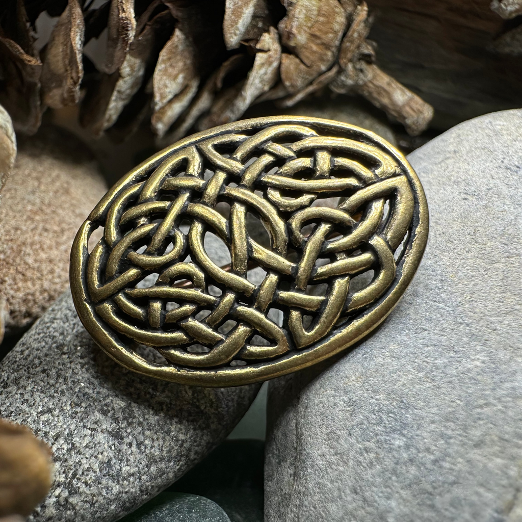 Bronze Infinity Celtic Brooch - Bronze Historical Reproduction Pin | Brooch | Wiccan Center