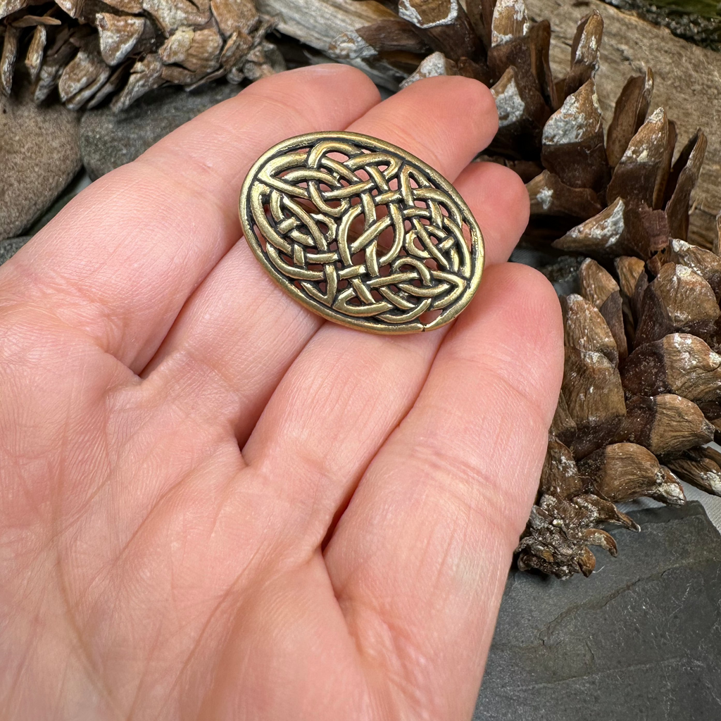 Bronze Infinity Celtic Brooch - Bronze Historical Reproduction Pin | Brooch | Wiccan Center