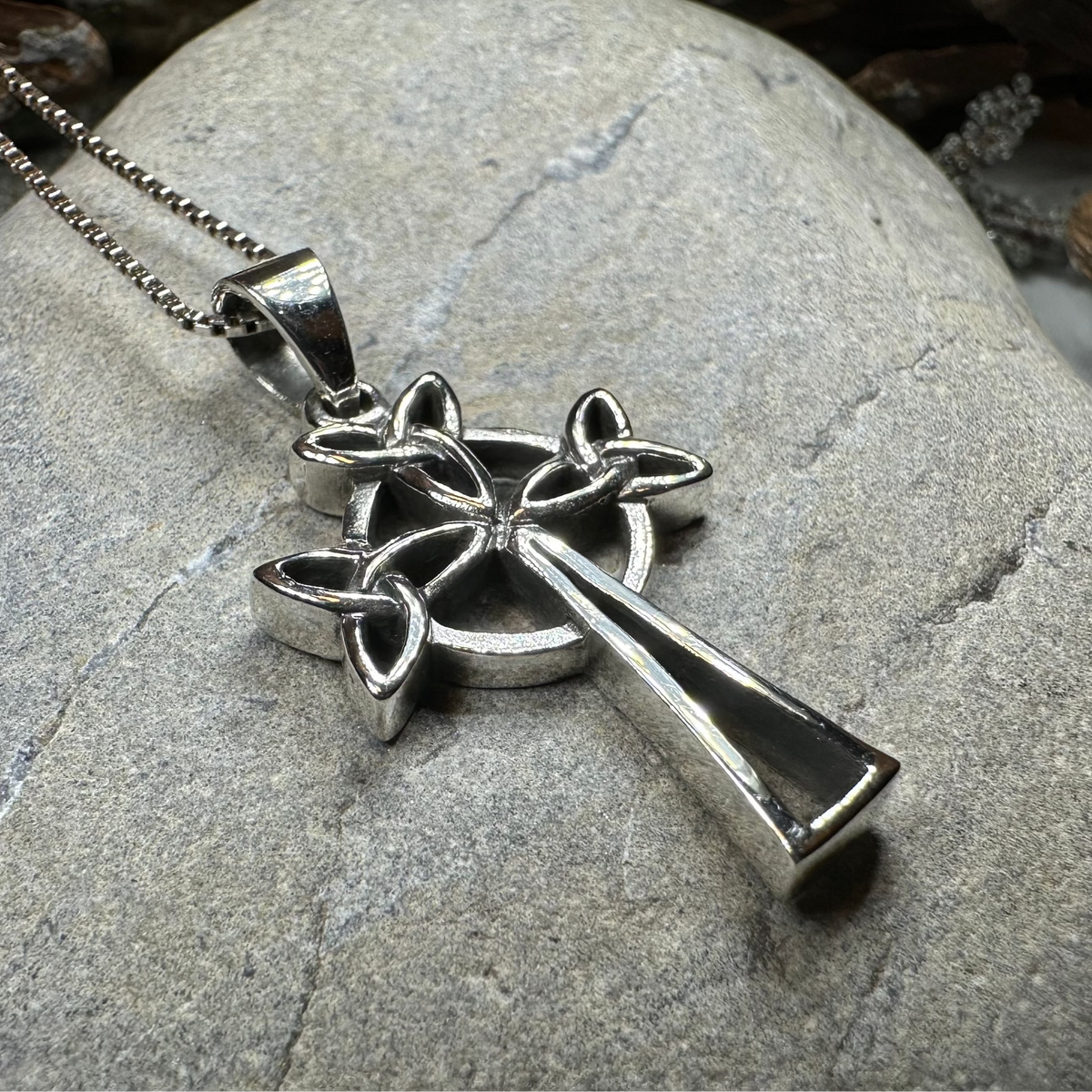 Trinity Celtic Cross Necklace in Sterling Silver | Pendant | Wiccan Center