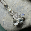 Misty Morning Moonstone Owl Necklace | Pendant | Wiccan Center