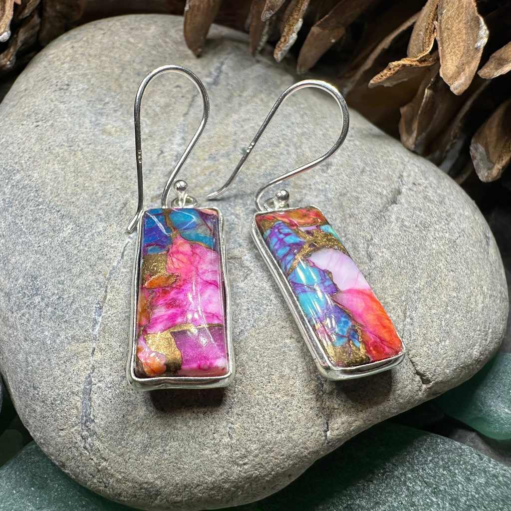 Classic Copper Turquoise Earrings | Dangle Earrings | Wiccan Center