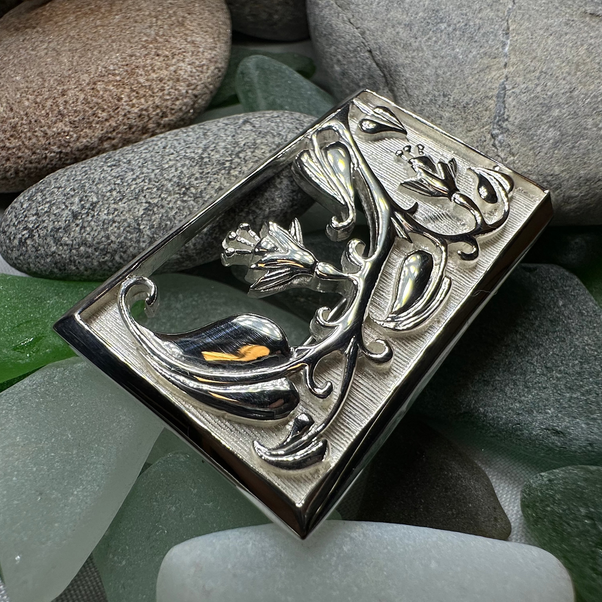 Scottish Highland Fields Bluebell Brooch - Handmade in Scotland