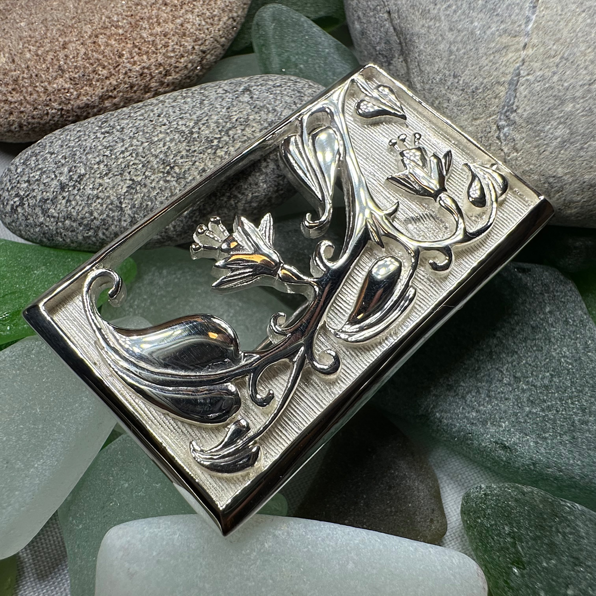 Scottish Highland Fields Bluebell Brooch - Handmade in Scotland