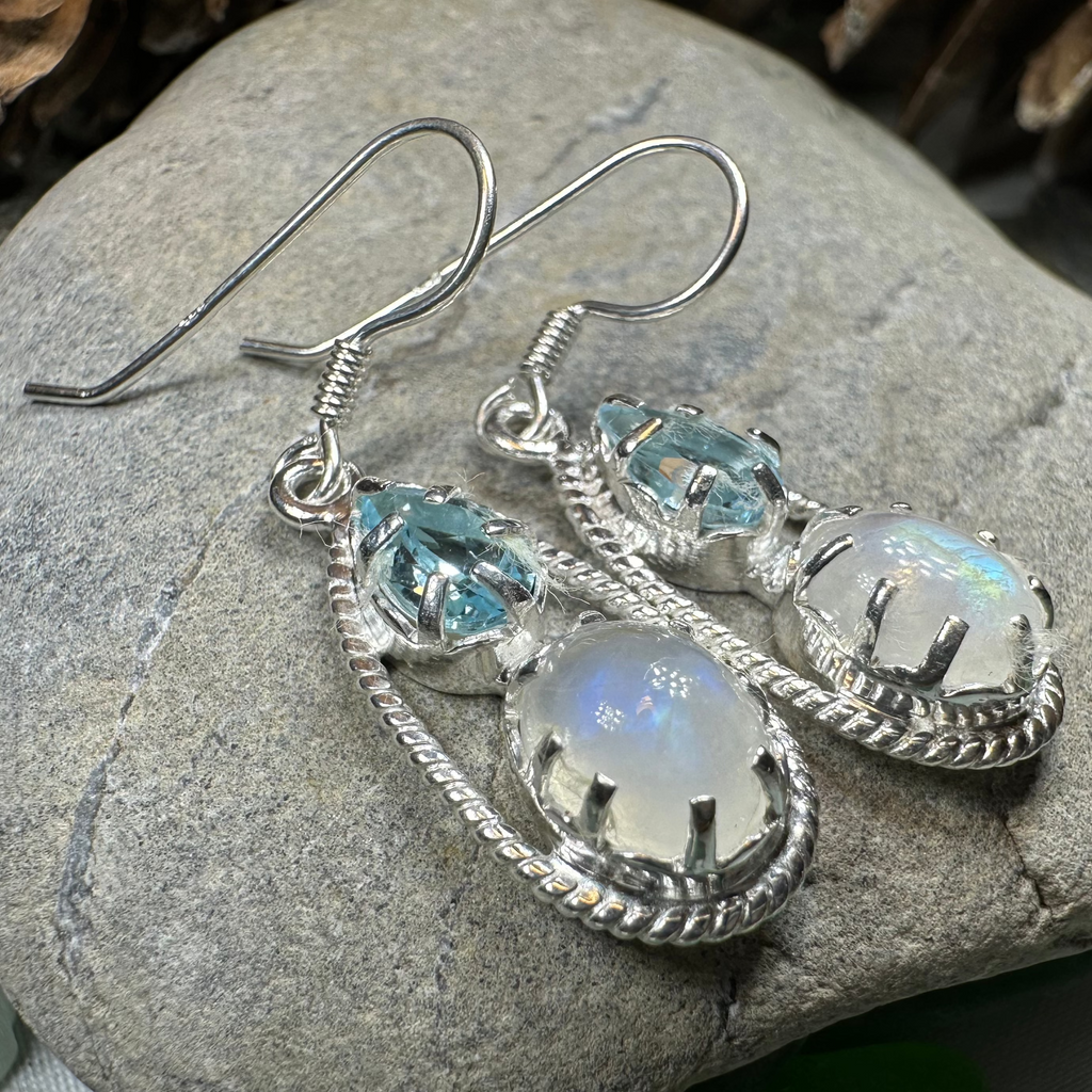 Diana Moonstone Earrings | Dangle Earrings | Wiccan Center