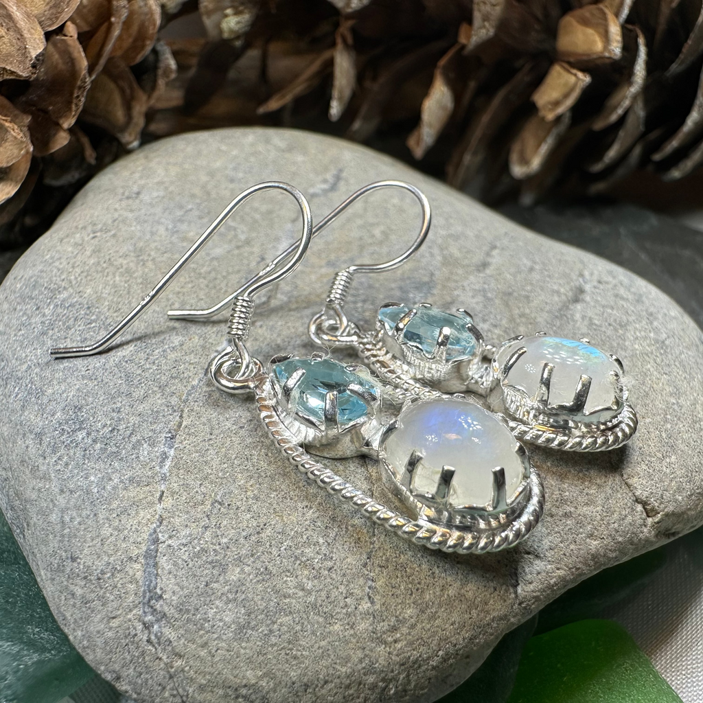 Diana Moonstone Earrings | Dangle Earrings | Wiccan Center
