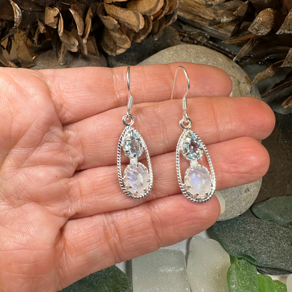 Diana Moonstone Earrings | Dangle Earrings | Wiccan Center