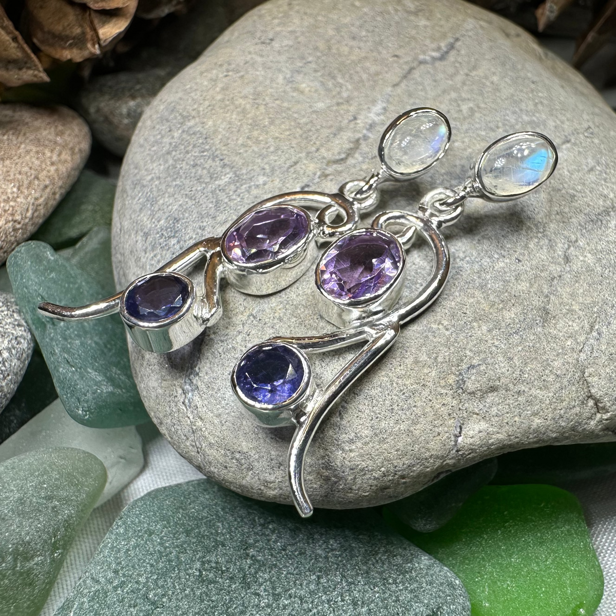 Fairy Waterfall Mystic Topaz Earrings | Dangle Earrings | Wiccan Center