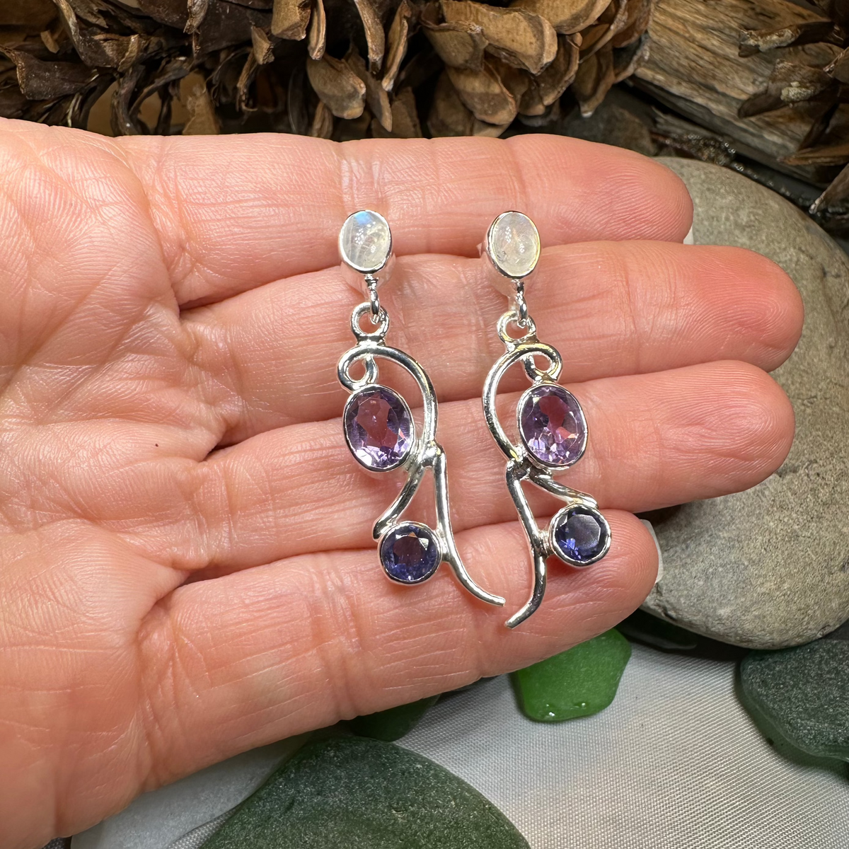 Fairy Waterfall Mystic Topaz Earrings | Dangle Earrings | Wiccan Center