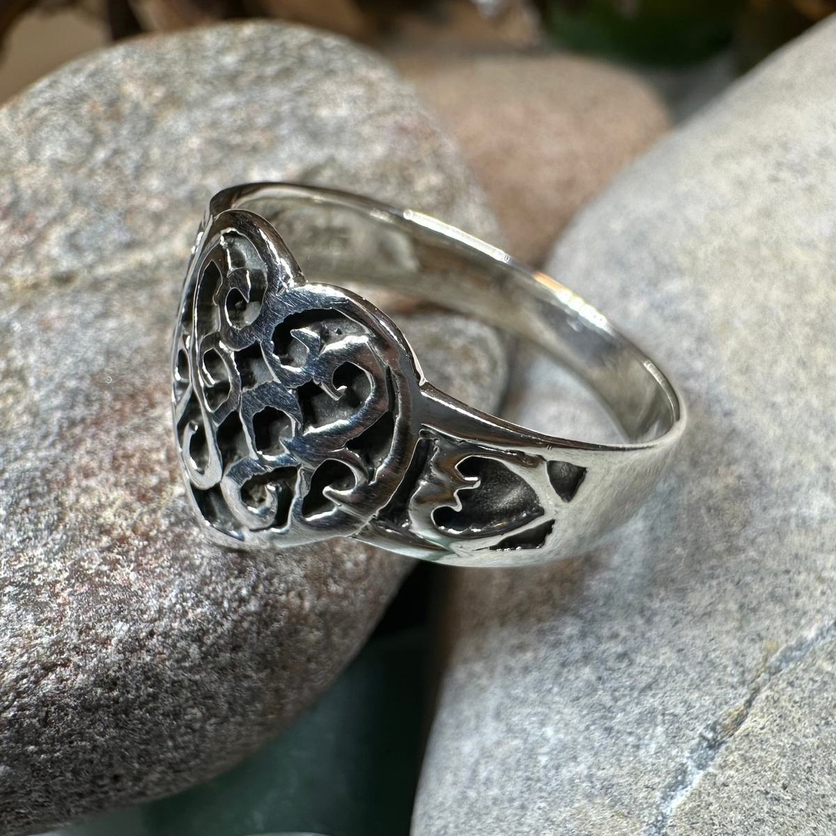 Sophie Celtic Heart Ring in Sterling Silver