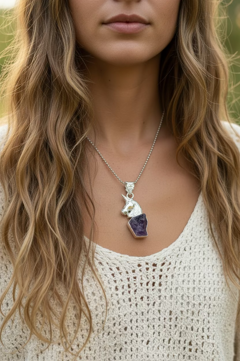 Shailey Unicorn Necklace | Pendant | Wiccan Center