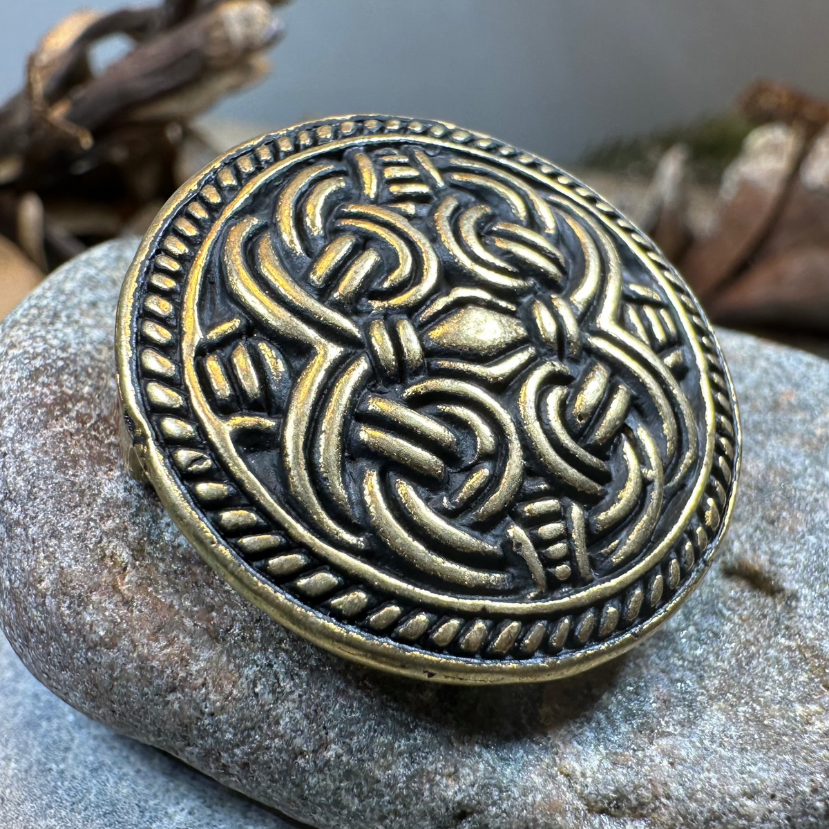 Bronze Jelling Celtic Brooch - Bronze Historical Reproduction Pin | Brooch | Wiccan Center