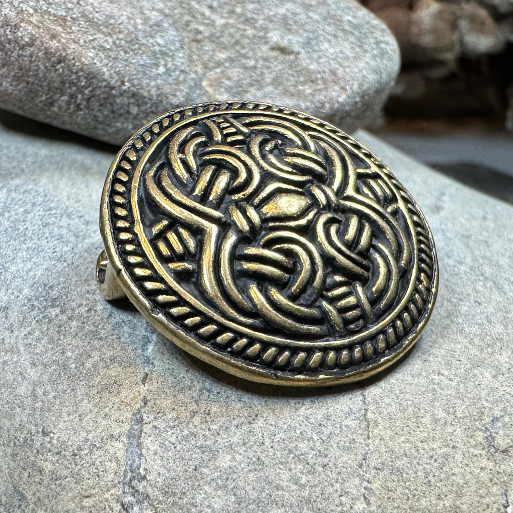 Bronze Jelling Celtic Brooch - Bronze Historical Reproduction Pin | Brooch | Wiccan Center