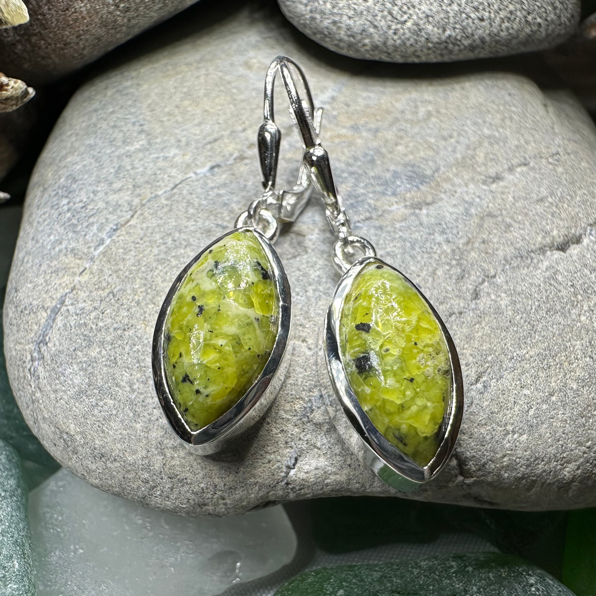 Connemara Marble Ireland Earrings | Dangle Earrings | Wiccan Center