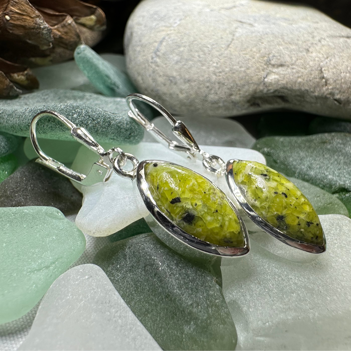 Connemara Marble Ireland Earrings | Dangle Earrings | Wiccan Center