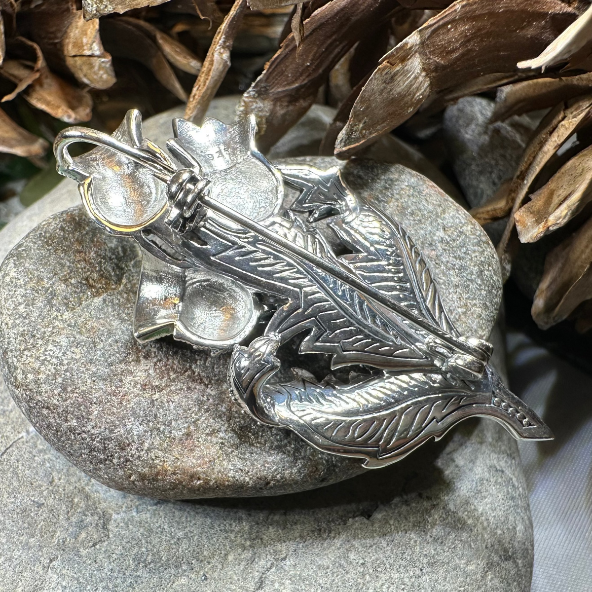 Marcasite Scottish Thistle Brooch in Sterling Silver | Brooch | Wiccan Center