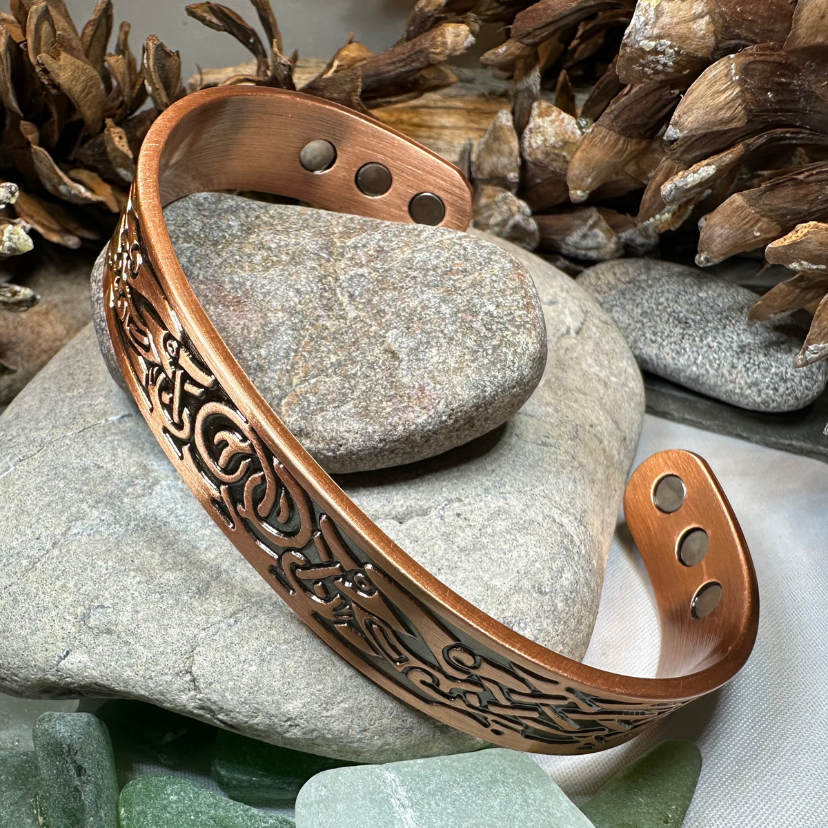 Viking Birds Copper Cuff Bracelet | Bracelet | Wiccan Center