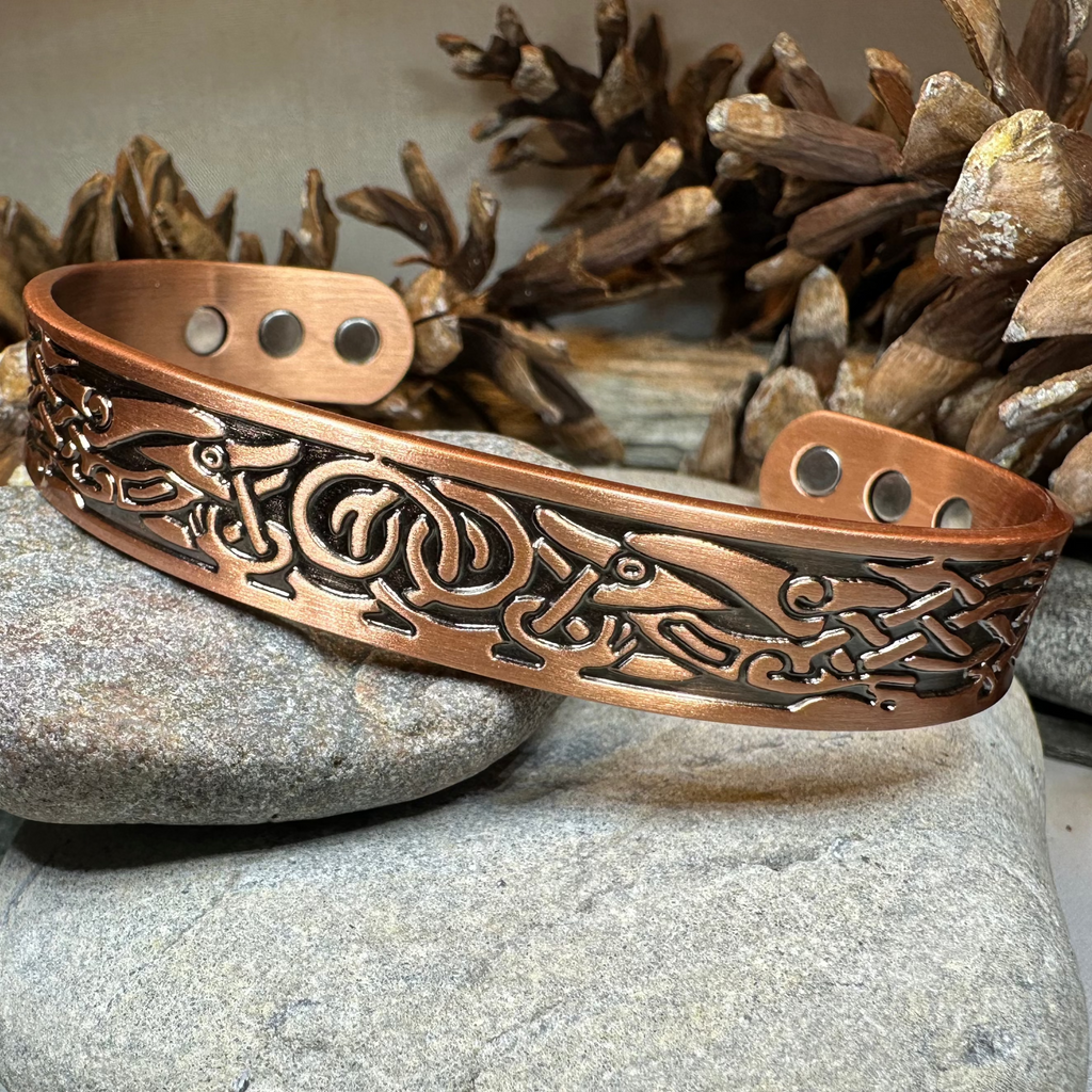 Viking Birds Copper Cuff Bracelet | Bracelet | Wiccan Center