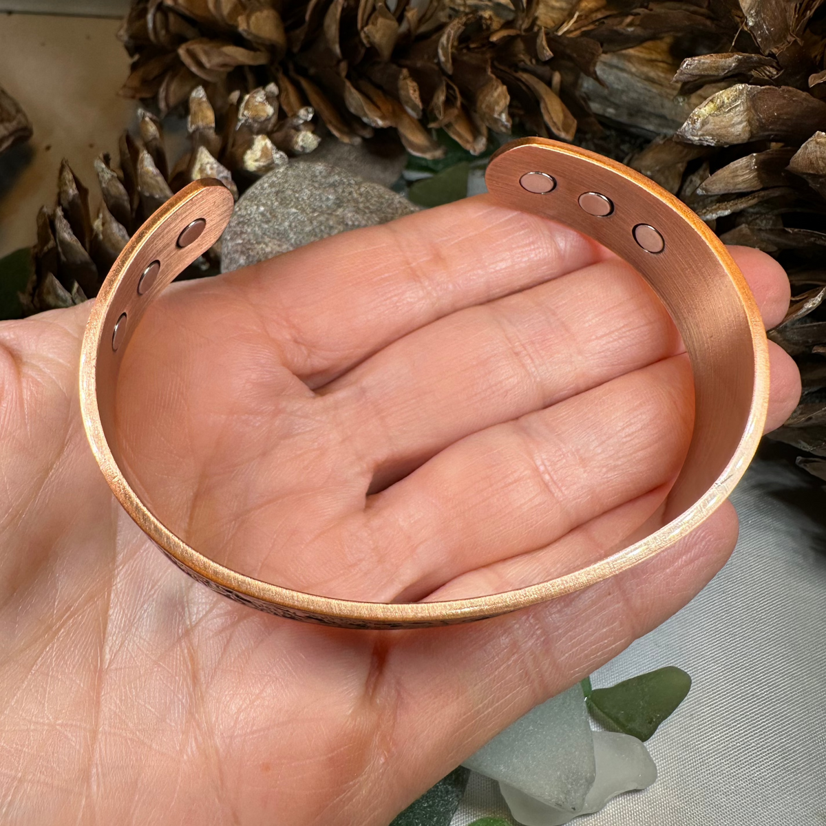Scottish Thistle Copper Cuff Bracelet | Bracelet | Wiccan Center
