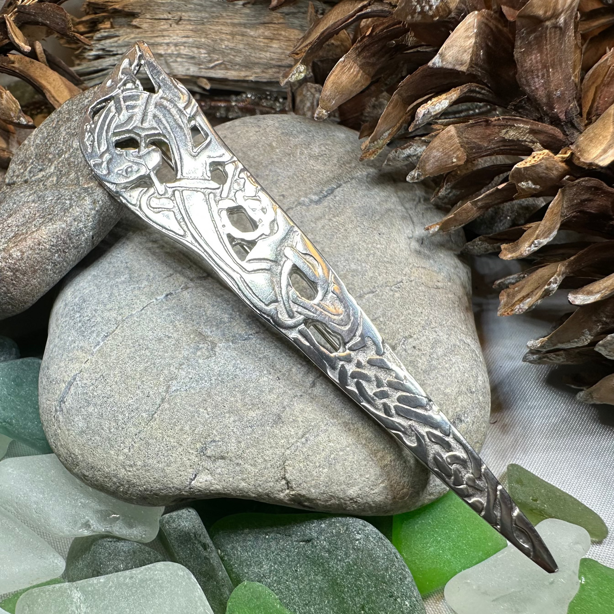 Scottish Celtic Dragon Kilt Pin - Handmade in Scotland | Kilt Pin | Wiccan Center