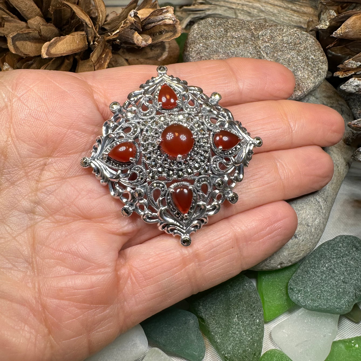 Sunset Celtic Knot Brooch