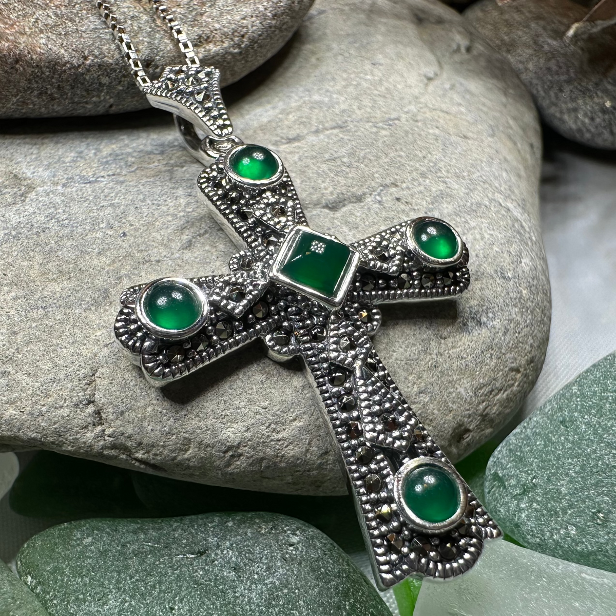 Durrow Celtic Cross Necklace in Sterling Silver | Pendant | Wiccan Center