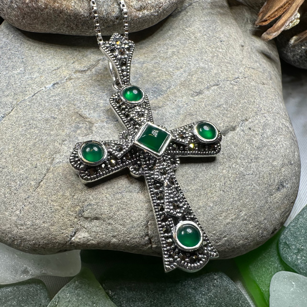 Durrow Celtic Cross Necklace in Sterling Silver | Pendant | Wiccan Center
