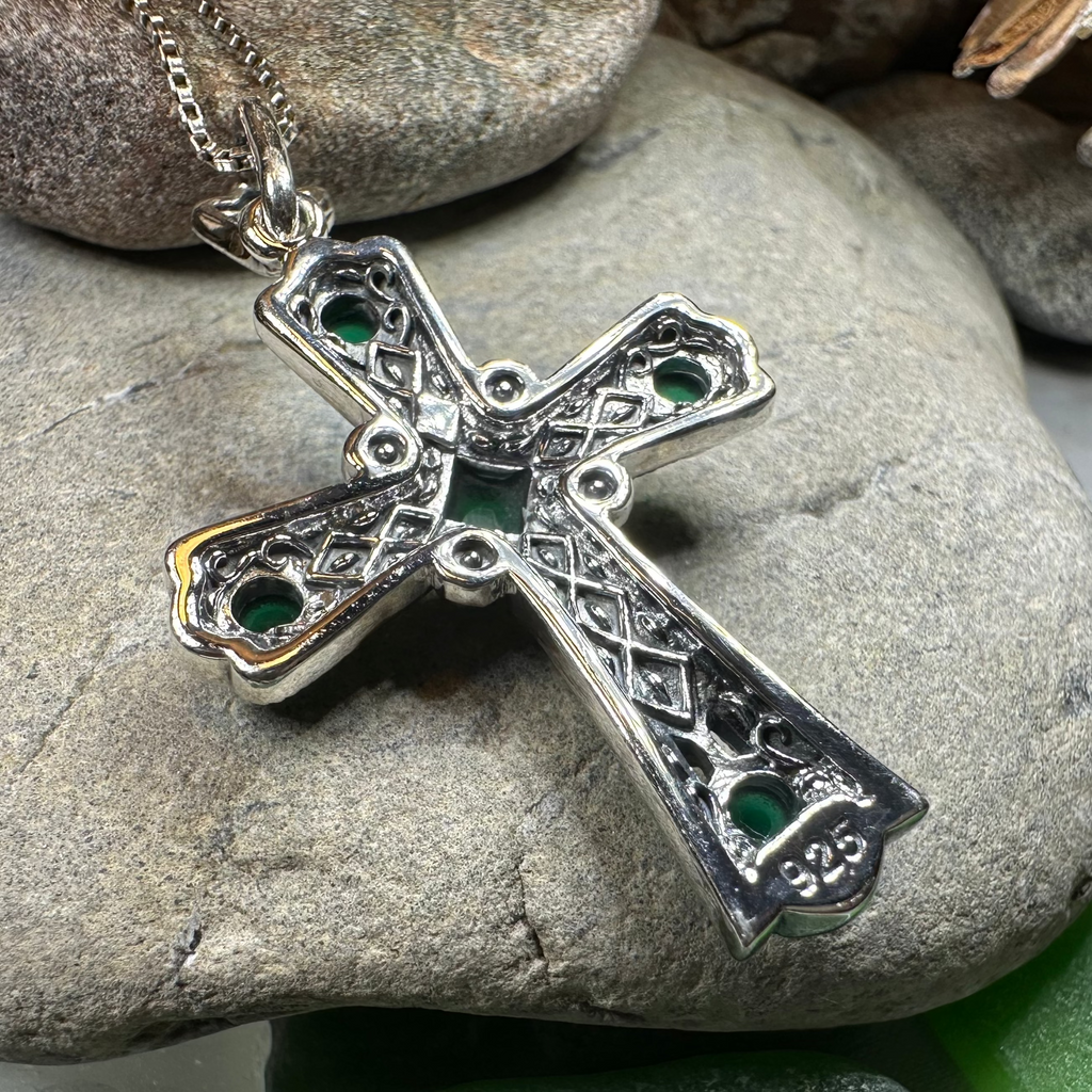 Durrow Celtic Cross Necklace in Sterling Silver | Pendant | Wiccan Center
