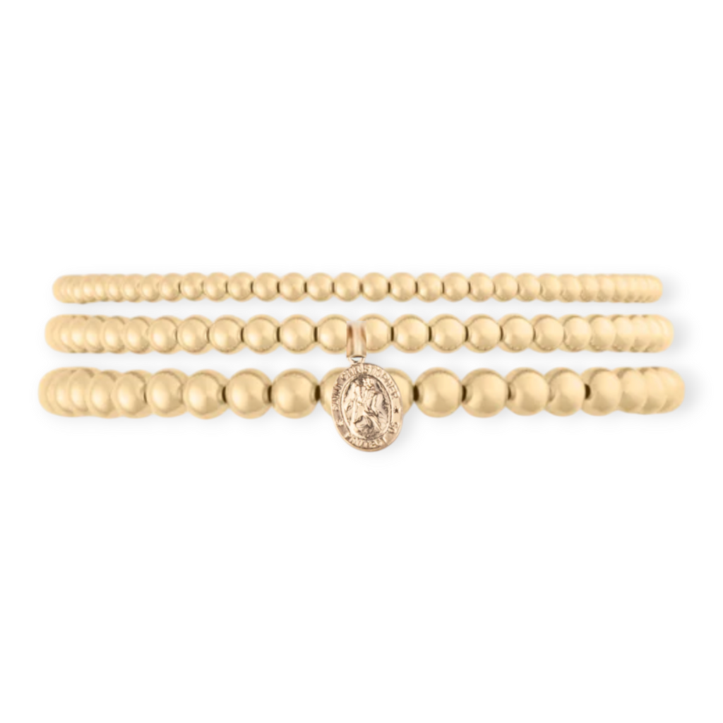 st. christopher juno bracelet triple stack (3+4+5mm) | | Wiccan Center
