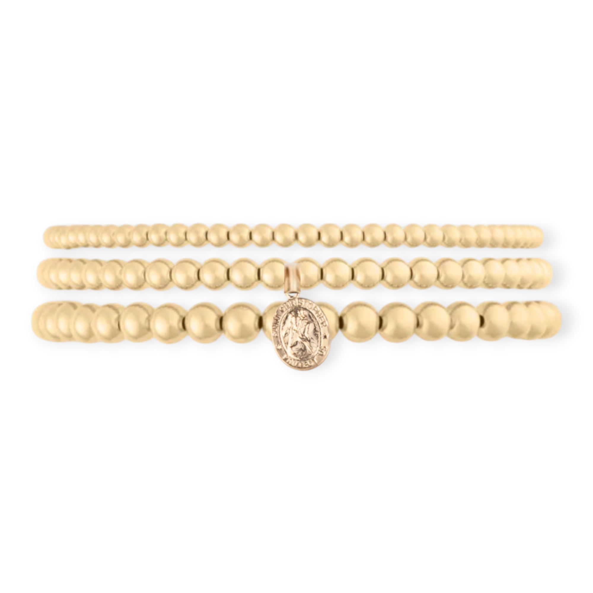 st. christopher juno bracelet triple stack (3+4+5mm) | | Wiccan Center