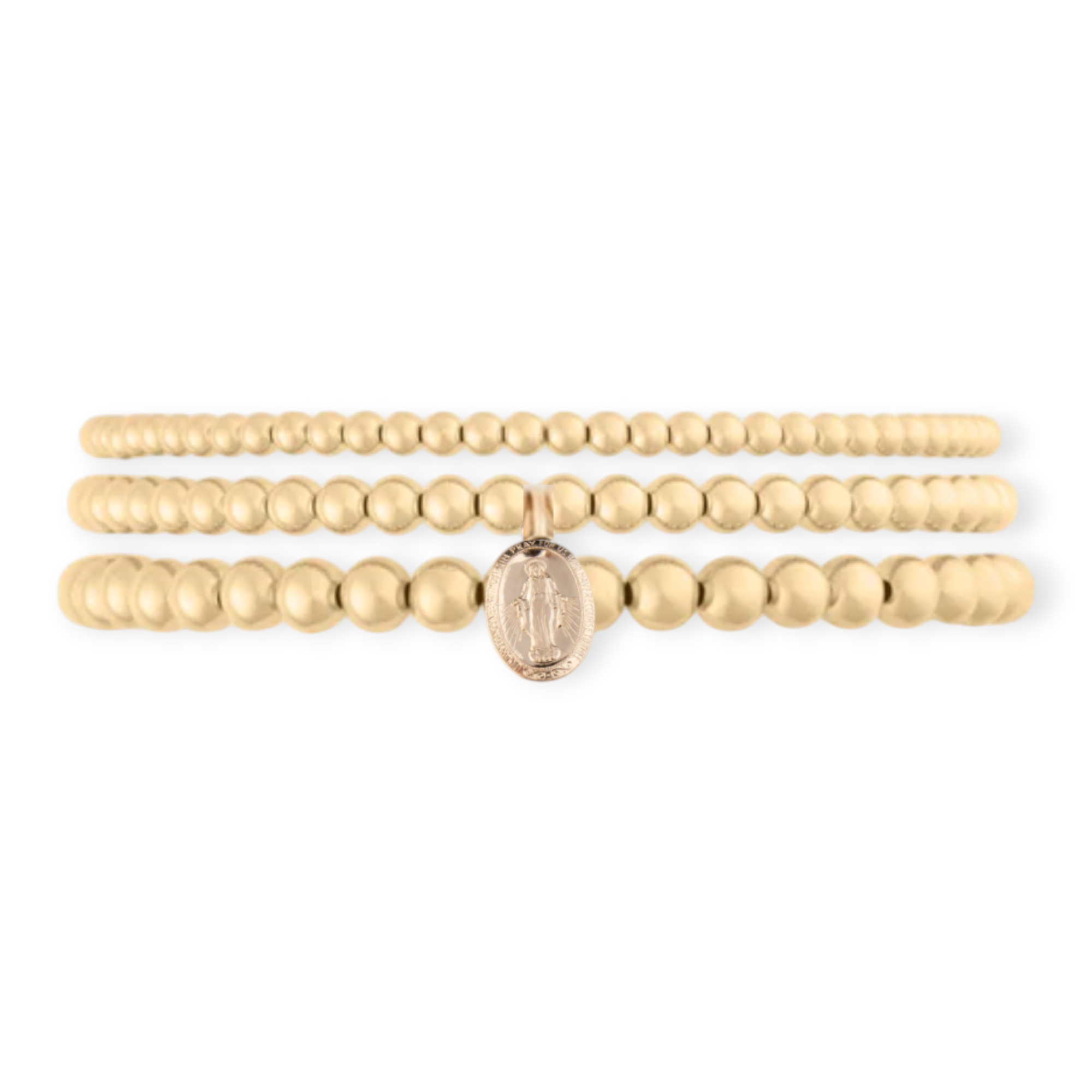 blessed mary juno bracelet triple stack (3+4+5mm) | | Wiccan Center