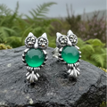Mackenna Owl Marcasite Earrings | Post Earrings | Wiccan Center