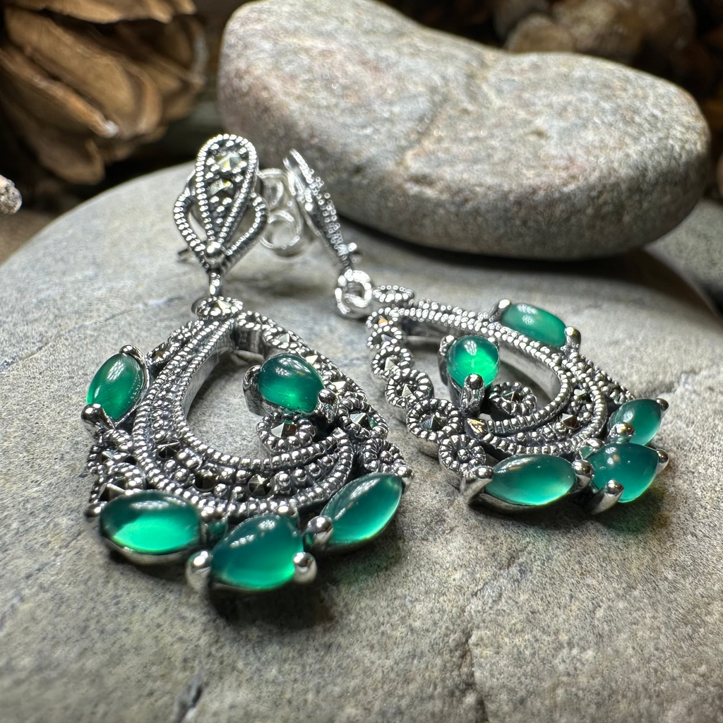 Bellicent Marcasite Earrings | Dangle Earrings | Wiccan Center
