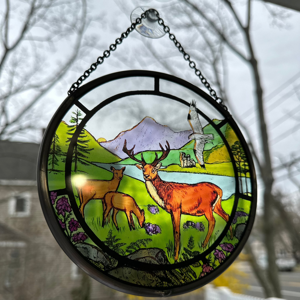 Scottish Stags Suncatcher | Gifts | Wiccan Center