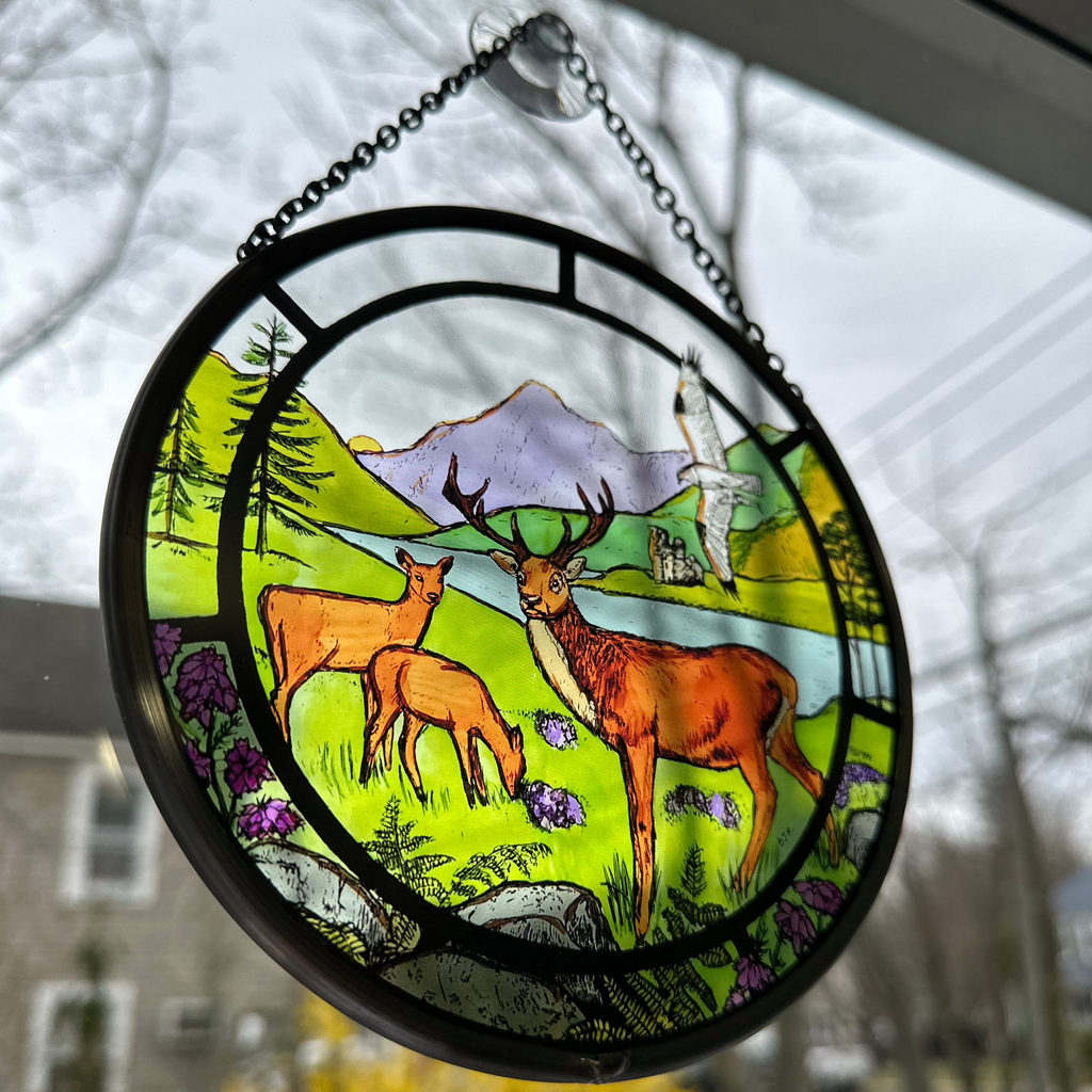 Scottish Stags Suncatcher | Gifts | Wiccan Center