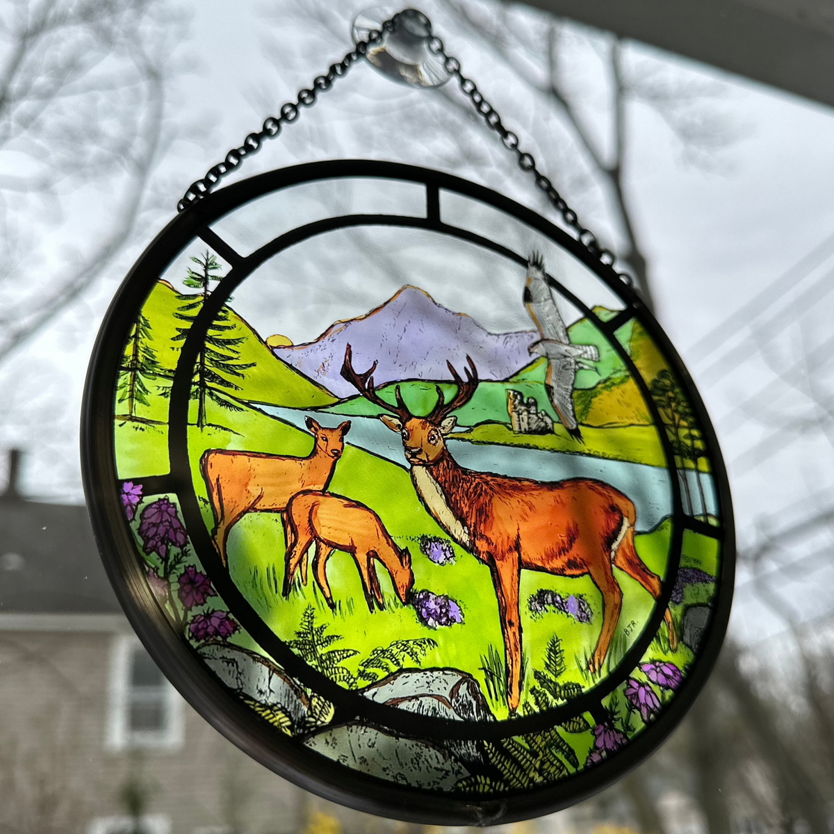 Scottish Stags Suncatcher | Gifts | Wiccan Center